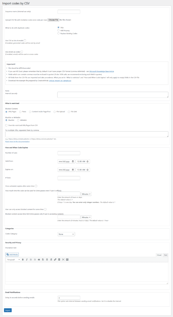 WordPress Invitation Code Content Restriction Plugin | CreativeMinds