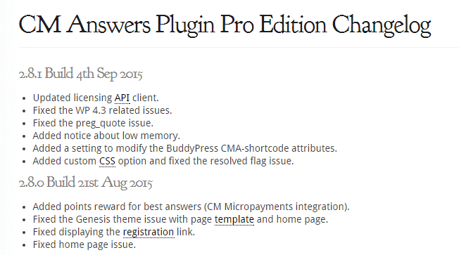 Changelog for CM Answers pro plugin - How to Choose the Best Plugin for Your WordPress Site