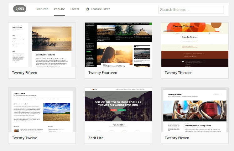 Popular themes on WordPress.org - Guide and Tools to Choose the Best WordPress Theme for your Site