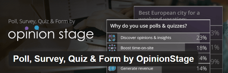 OpinionStage Polls, Surveys, and Quizzes - 12 WordPress Plugins to Create Stellar Content & Drive Traffic