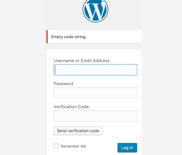 Secure Login – example when using SMS verification - An Overview of WordPress Security: Statistics and Suggestions