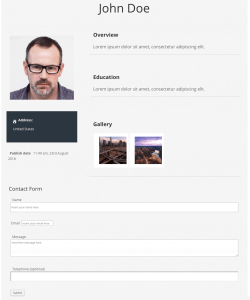 Form - Expert page with contact form