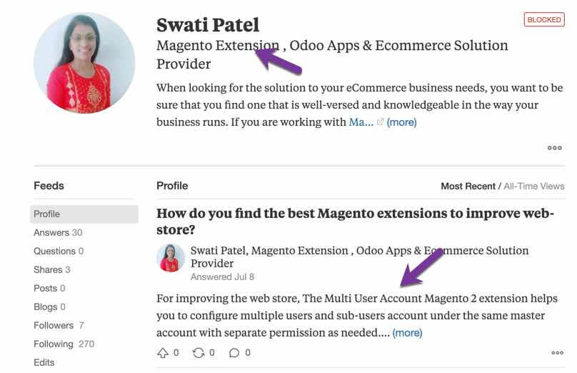 Swati Patel Escorpien CEO which opened a profile on Quora to promote stollen software - Software Piracy: Actions To Take Once Discovering your Software and Content Was Illegally Copied