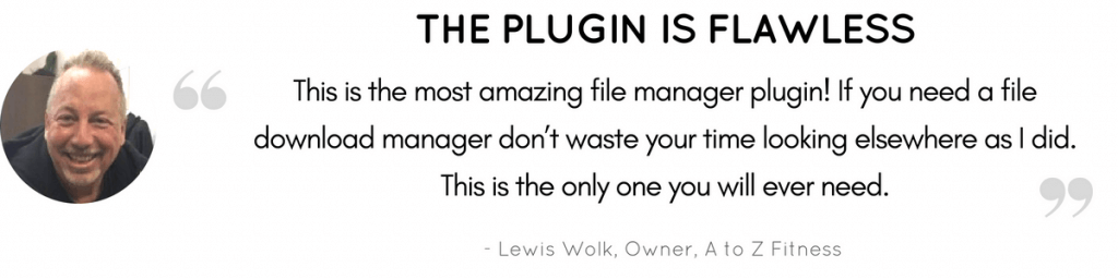 Flawless Plugin Testimonial - WordPress Download and File Manager plugin