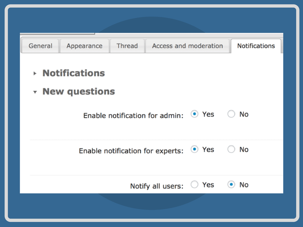 Answers Robust Notification System Settings