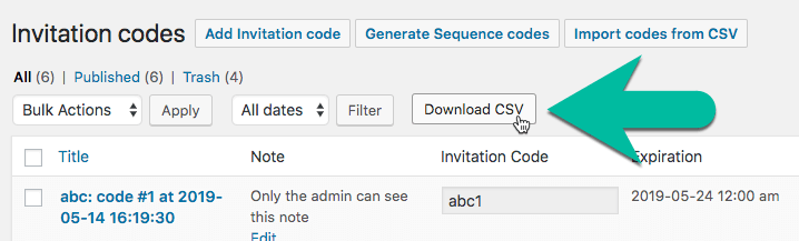 Invitation Code Content Access -