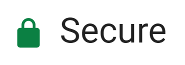 Image of the iconic green SSL encryption padlock with the word "Secure" beside it.