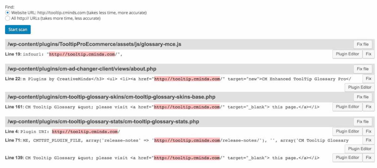 Plugin Scanner Results Example