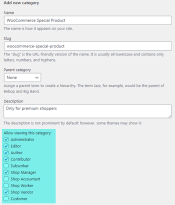 Restricting view of WooCommerce product category