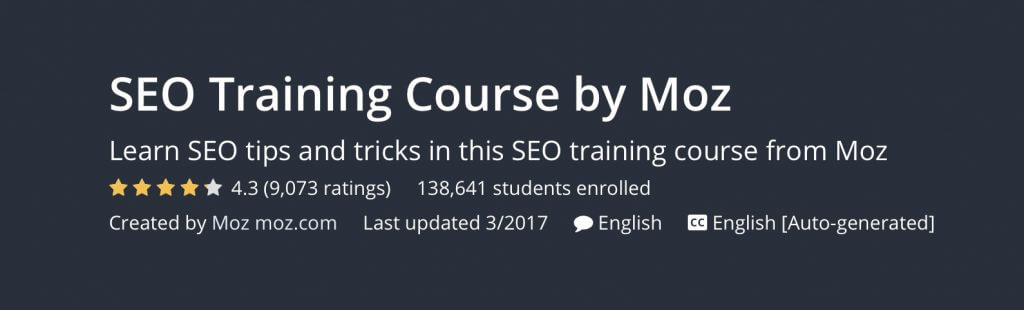 1) Free Courses - 7 Definitive Resources to Becoming an SEO Master