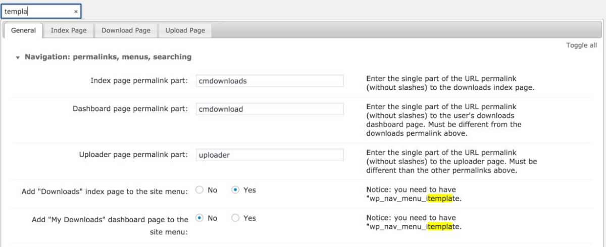 Using fast search within settings - How to Improve WordPress Plugin Onboarding + Checklist