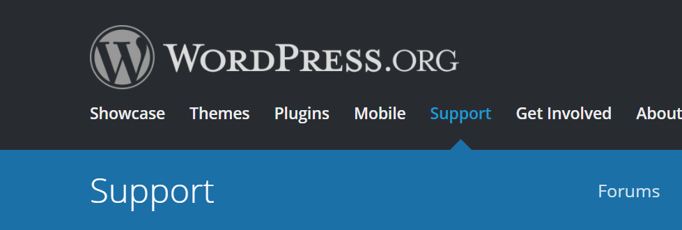 Image of a WordPress support page used to gather information to find the best WordPress plugins - 6-Step Strategy to Find the Best WordPress Plugins for your Website