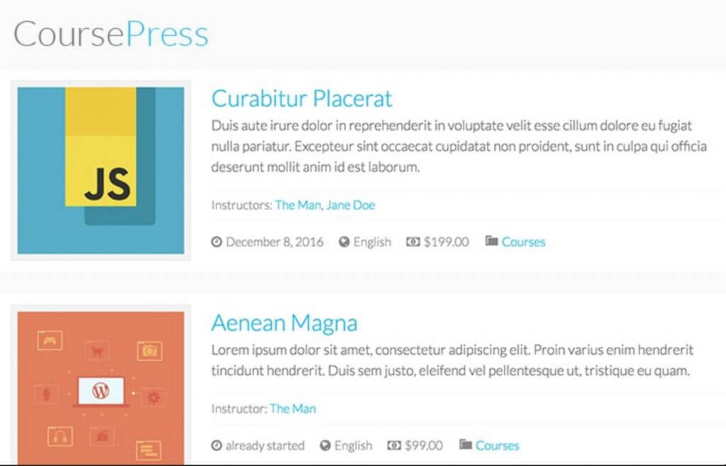 CoursePress screenshot - 10 WordPress Plugins for eLearning in 2023