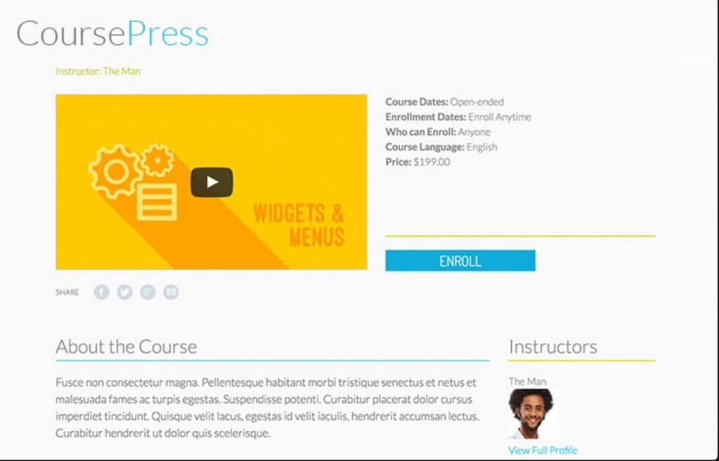 CoursePress screenshot - 10 WordPress Plugins for eLearning in 2023