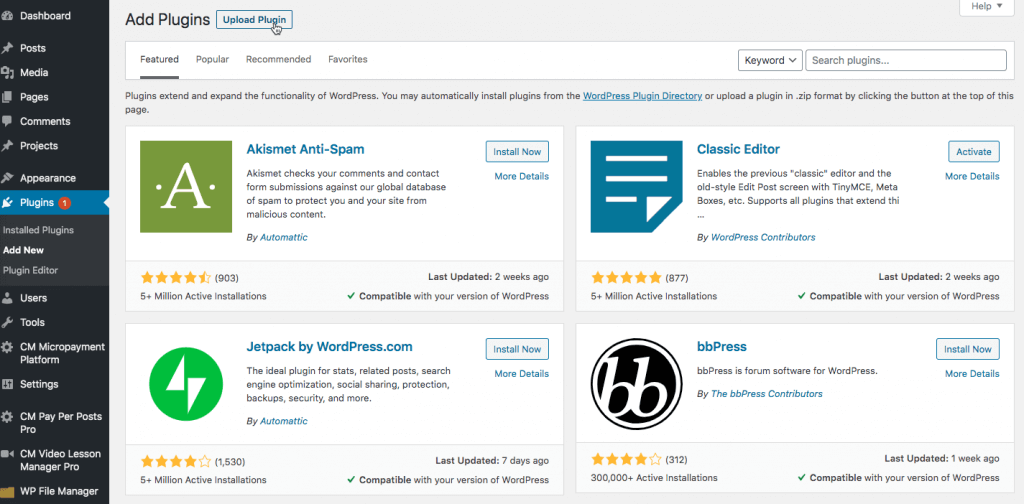 Highlighted Plugin tab on WP dashboard - How to Find the Best WordPress Plugins (Reliable Sites)