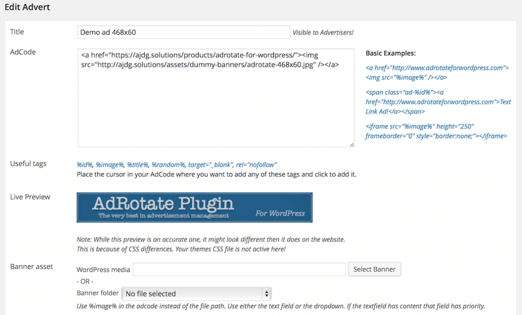 AdRotate screenshot - 10 Best Ad Management WordPress Plugins