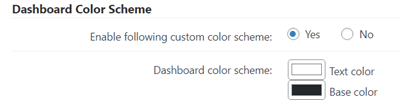 Customize Dashboard Color Scheme