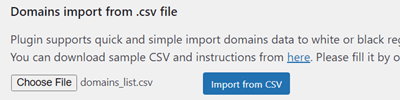 Import Domains Lists