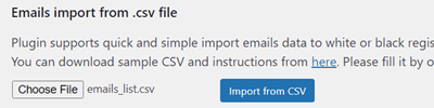 Import Emails Lists