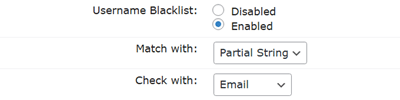 WordPress reserved username blacklist plugin settings in the admin dashboard