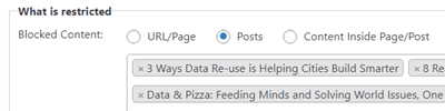 Restrict Posts and Pages
