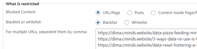 URL Blacklist/Whitelist