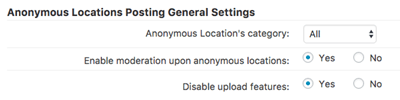 Locations Anonymous Posting Add-on