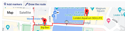 Draw routes in Google Maps
