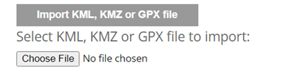 Upload route from a KML/KMZ/GPX file