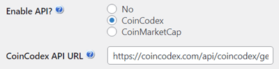 CoinCodex Integration