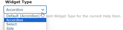 Multiple Widget Types