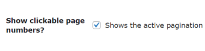 Show Clickable Page Numbers