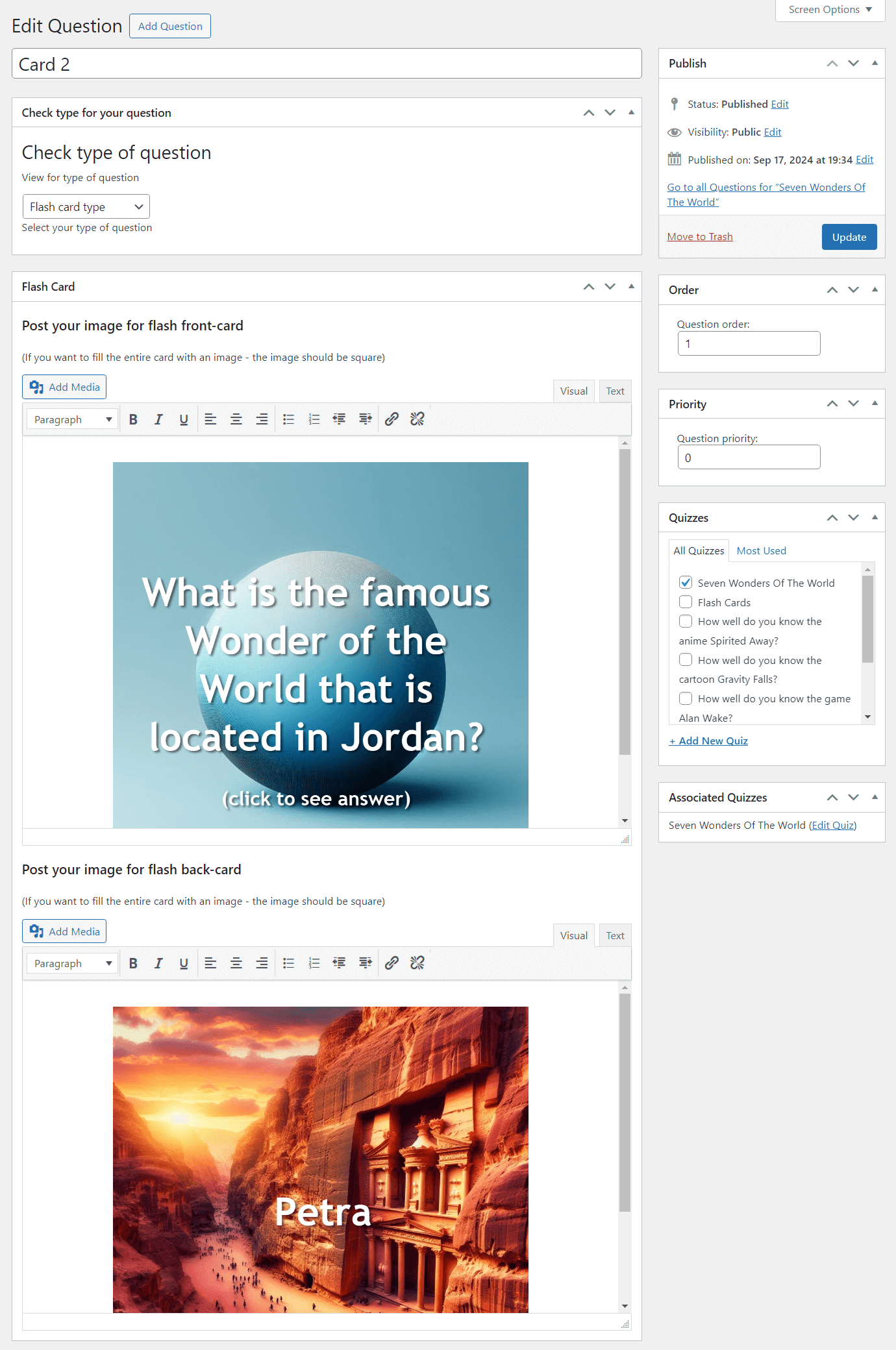 Creating Flash Card - Boost Learning Engagement With Flash-Card Quizzes in WordPress