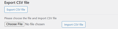 Import/Export CSV