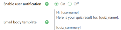 Send Emails With Quiz Results
