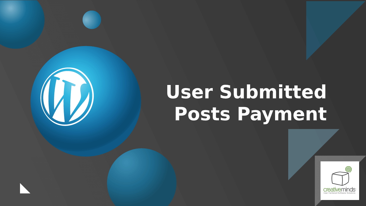 User Submitted Posts Payment Add-on for WordPress by CreativeMinds main image