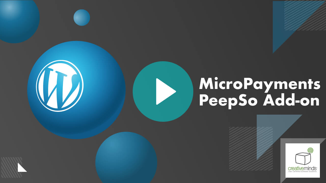 CM MicroPayments - PeepSo Add-on for WordPress by CreativeMinds main image