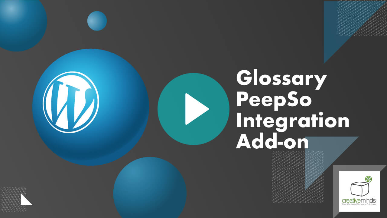 Glossary PeepSo Integration Add-On for WordPress by CreativeMinds main image