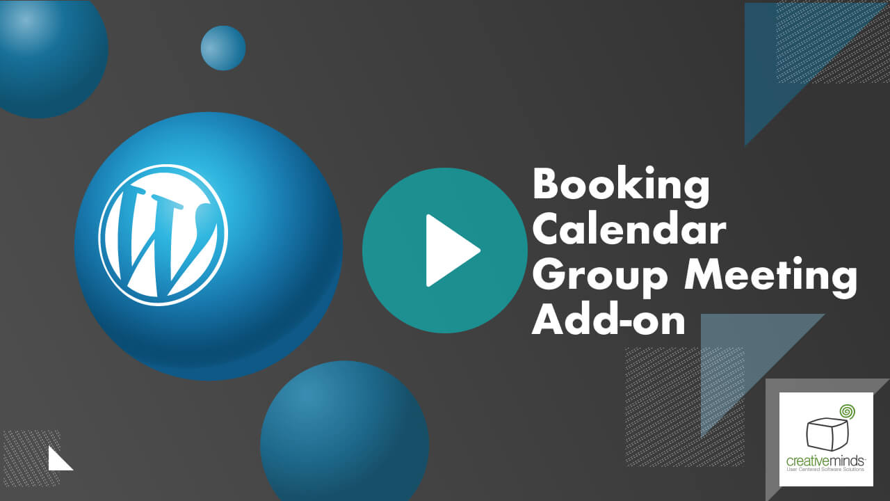 Booking Calendar Group Meeting Add-on for WordPress by CreativeMinds main image