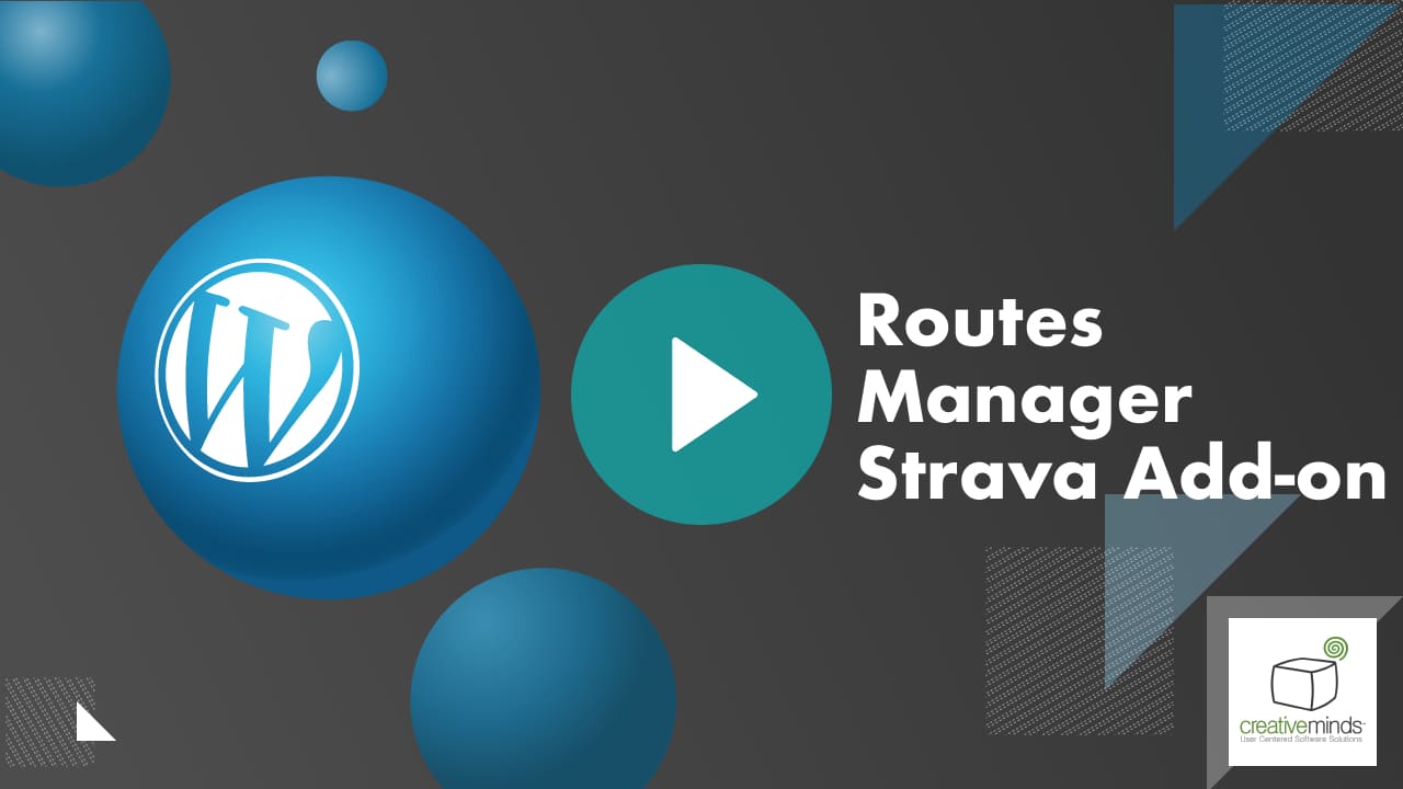CM Routes Manager Strava Add-on for WordPress by CreativeMinds main image