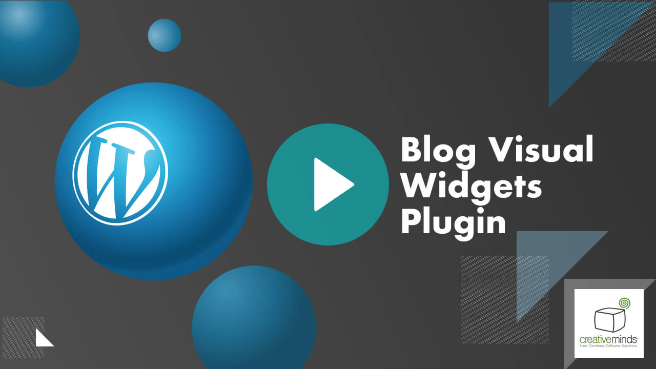 Blog Visual Widgets Plugin for WordPress by CreativeMinds main image