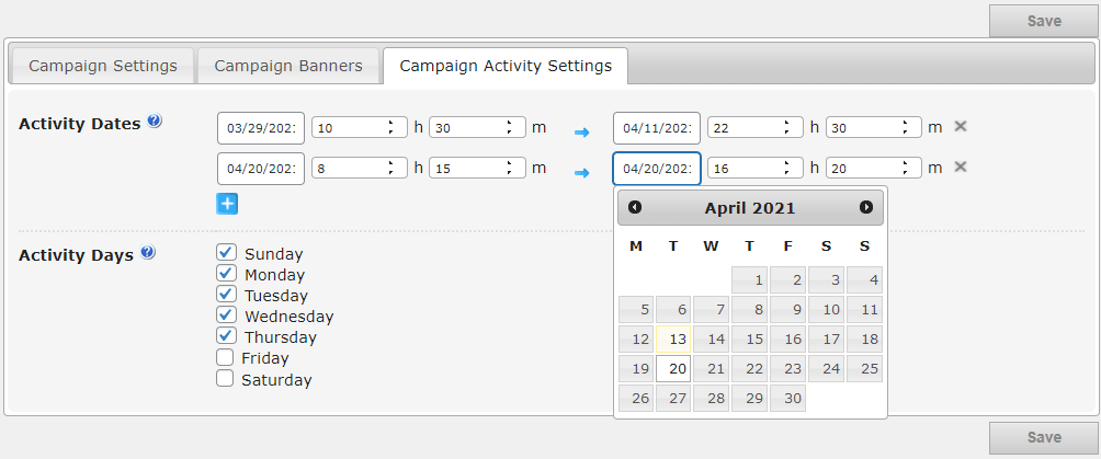 assigning scheduled ad campaigns for specific dates with cm ad changer plugin for wordpress
