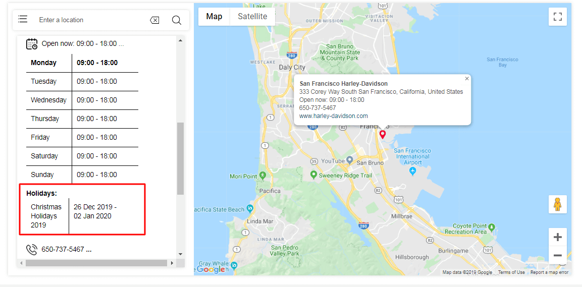 Holidays - Magento Store Locator Extension | Show Google Maps and Store Hours