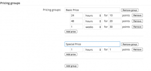 Pricing Groups and Pricing Tiers