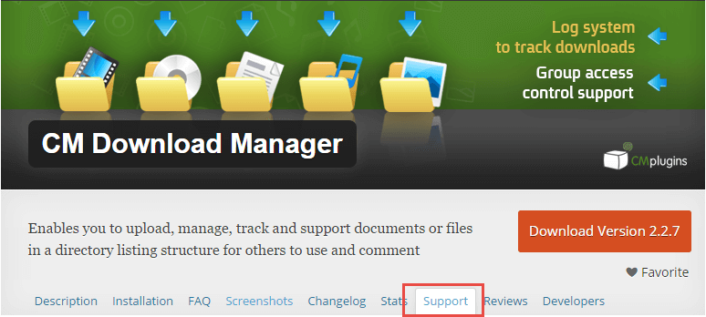 Support tab for CM Download Manager plugin - Plugin Questions - Where to Find Good WordPress Support