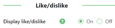 Like/Dislike