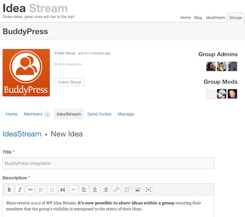 Adding a new idea in WP Idea Stream - An Overview of WordPress Idea Management Systems