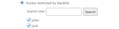 Restrict by Blacklist or Whitelist