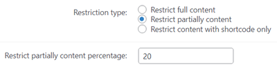 Restrict Content Fully or Partially