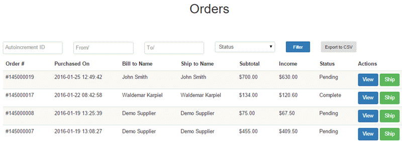 Supplier order view - Managing Orders - Managing a Multi-Vendor Marketplace with CM Extensions for Magento